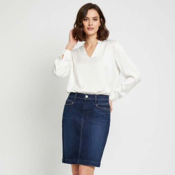 Citizens of Humanity Dark Wash Blue Denim Women's Pencil Skirt Size 27 - Picture 1 of 12